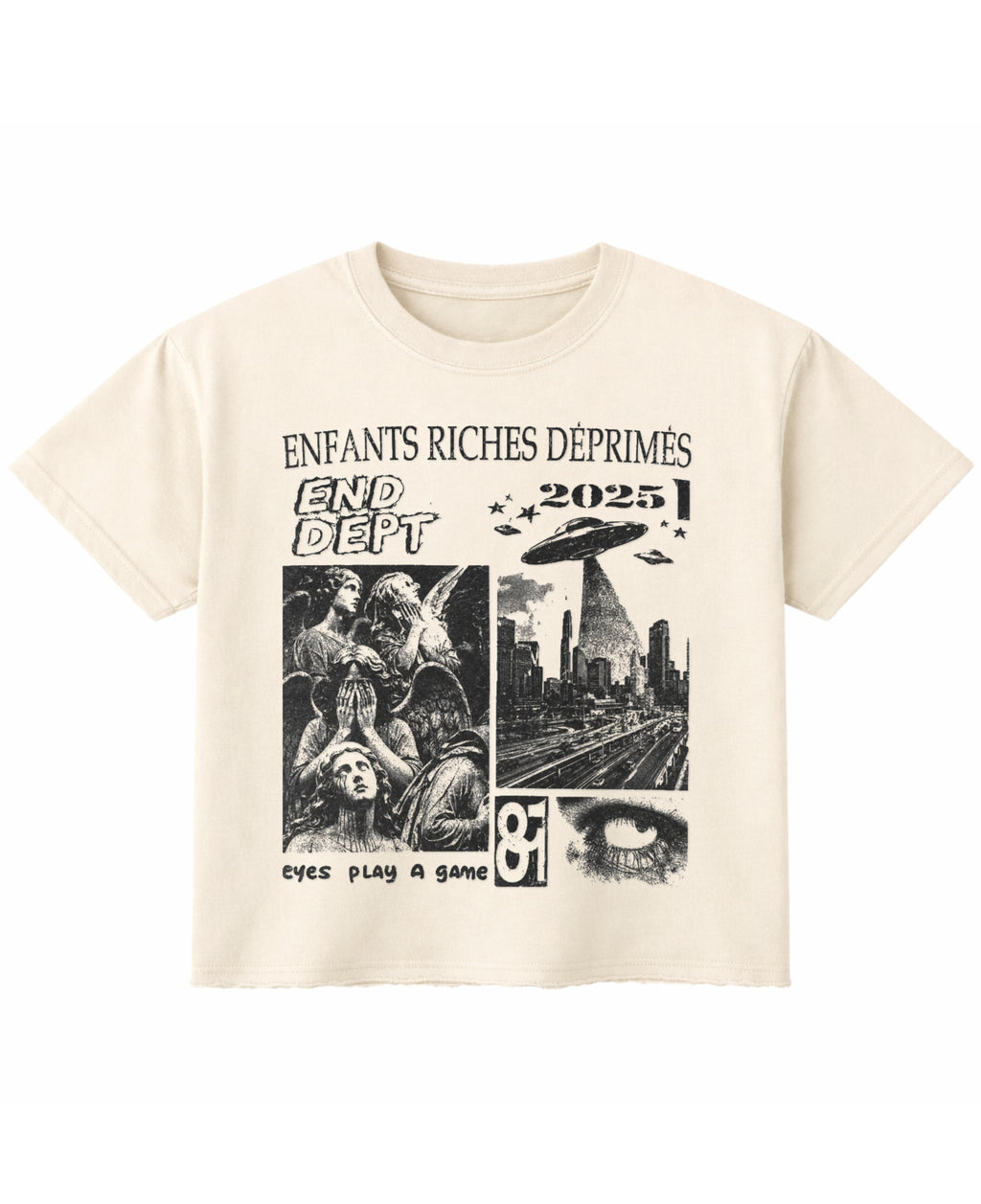 Off White Boxy Fit T-shirt Front Design