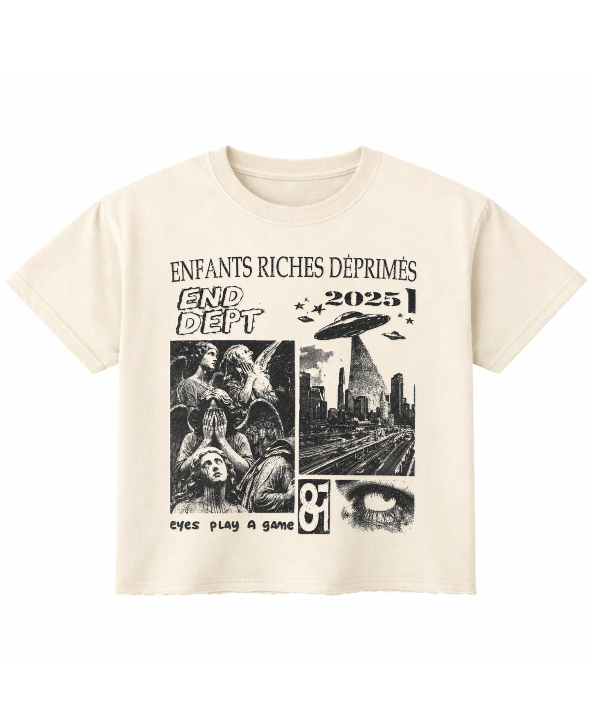 Off White Boxy Fit T-shirt Front Design