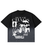 Black Ombré Wash Boxy Fit T-shirt Front Design