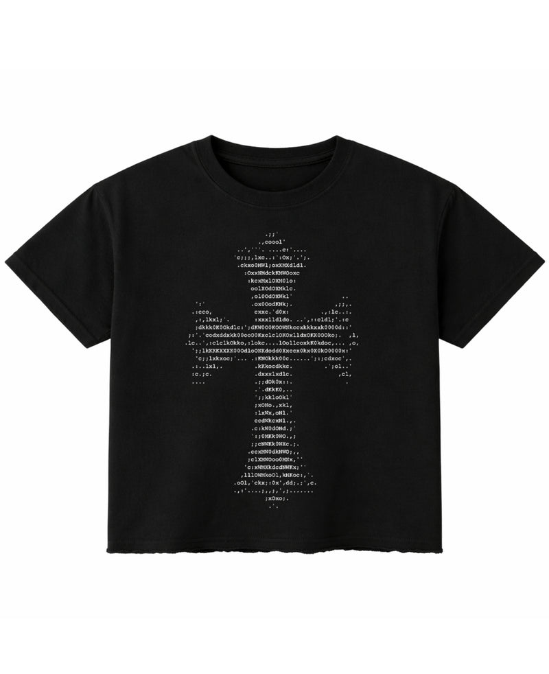 Black Boxy Fit T-shirt Front Design