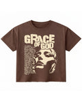 Brown Boxy Fit T-shirt Front Design