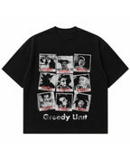 Black waffle boxy fit Front Design