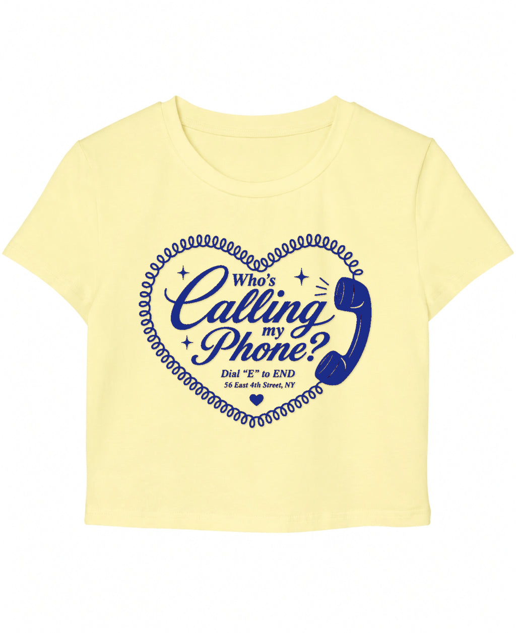 Butter Yellow Baby Tee Front Design