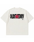 Off-white waffle boxy fit Front Design